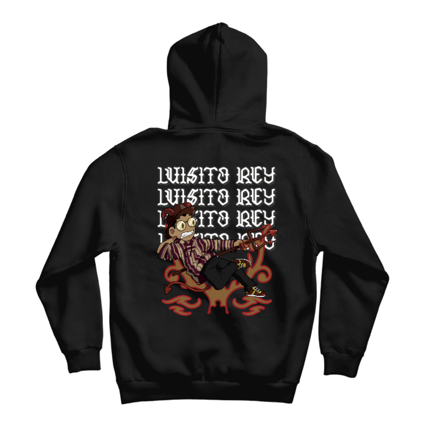 Hoodie LuisitoRey Tribal Ruleta del Diablito Doble Diseño