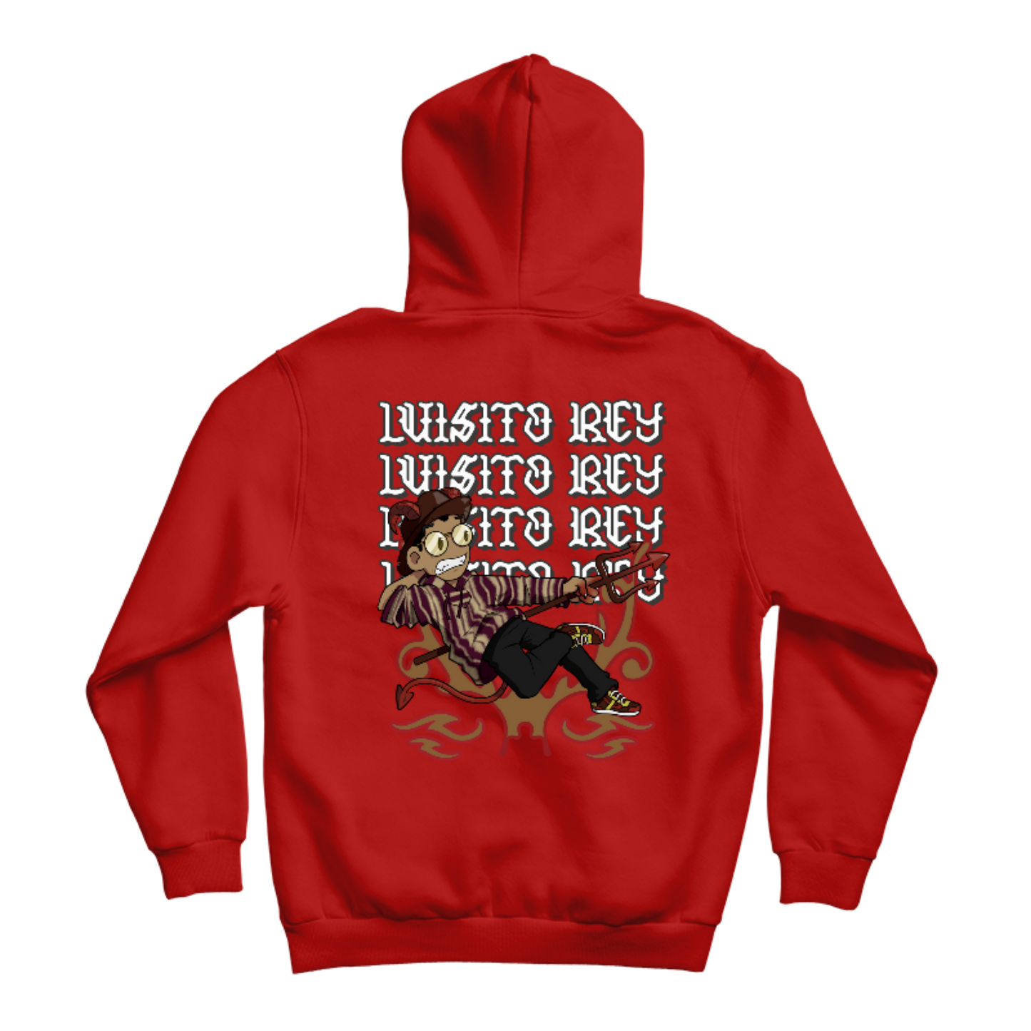 Hoodie LuisitoRey Tribal Ruleta del Diablito Doble Diseño